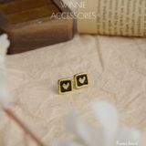  Hoa tai Titan Frame heart 