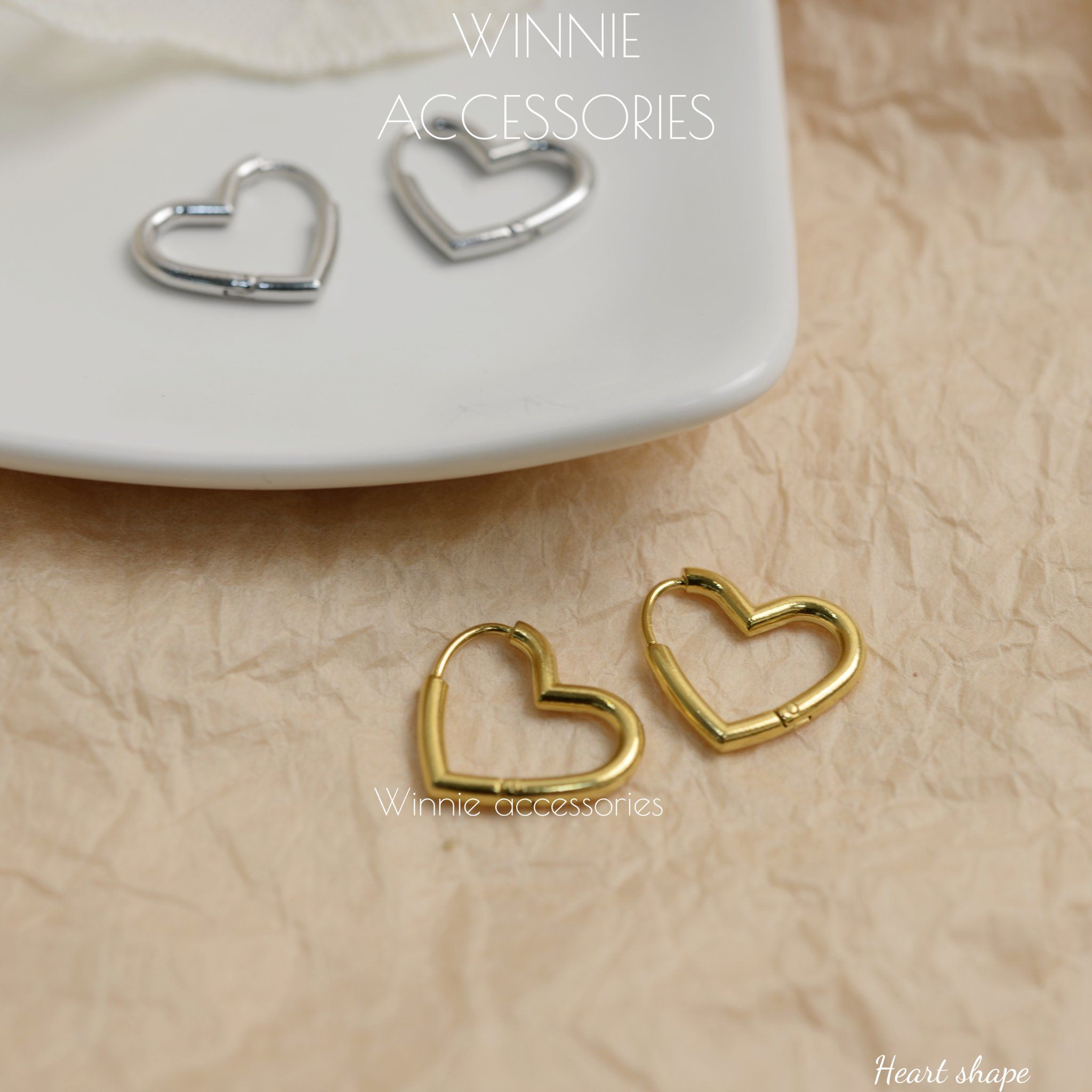  Hoa tai Titan Heart Shape 