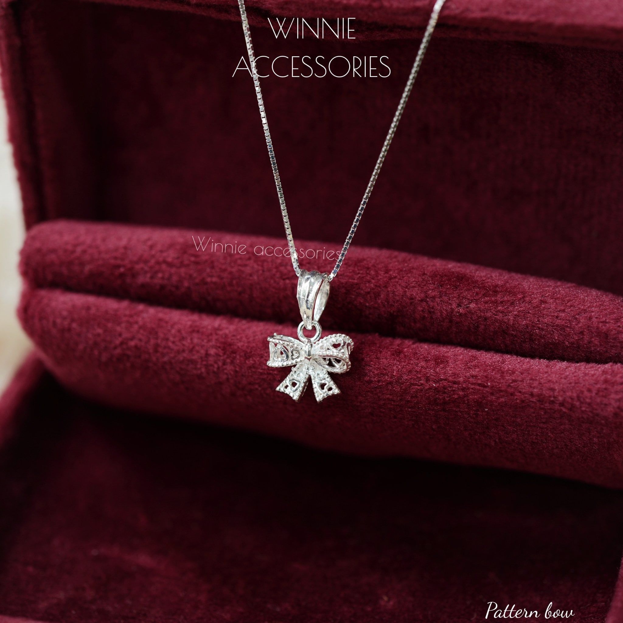  Dây chuyền Bạc S925 Pattern Bow 