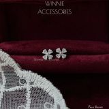  Hoa tai Bạc S925 Four leaves 