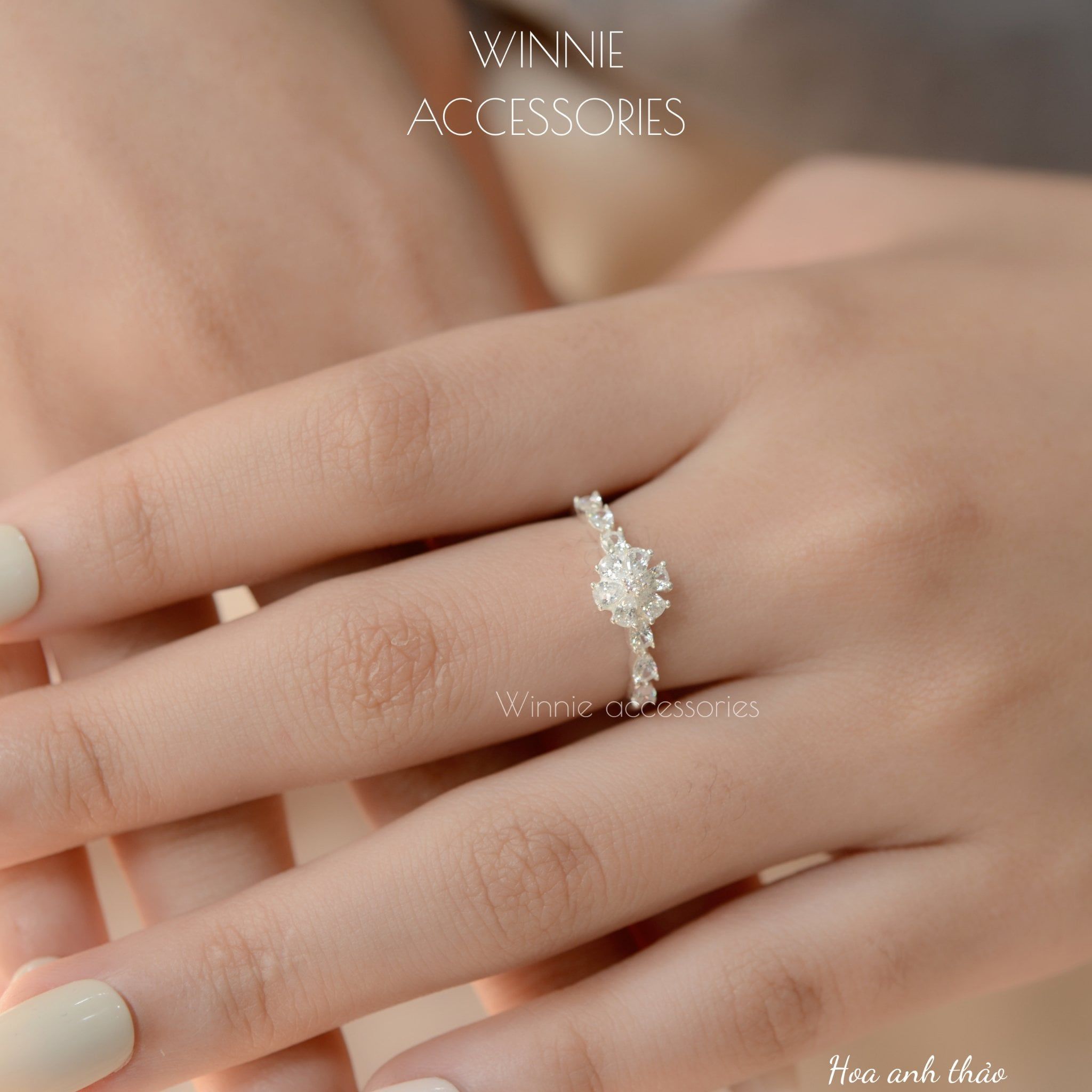  Nhẫn Bạc S925 Hoa Anh Thảo 