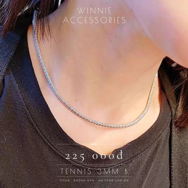  Dây chuyền Titan Tennis 3mm B 