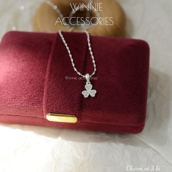  Charm Dây chuyền bạc S925 Cỏ 3 lá nhỏ (Không kèm dây) 