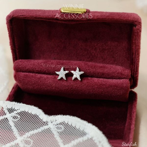  Hoa tai Bạc S925 Starfish 