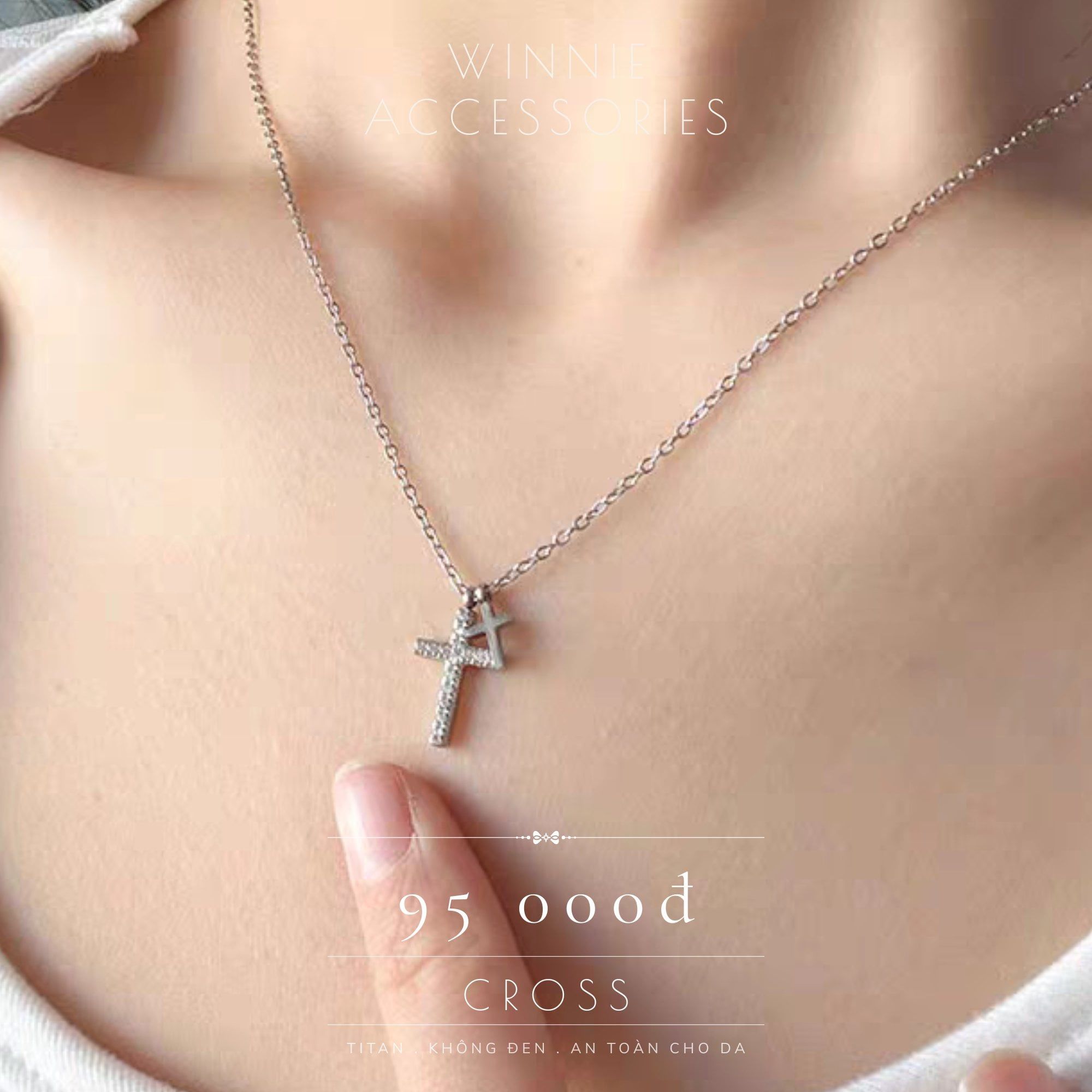  Dây chuyền Titan Cross B 