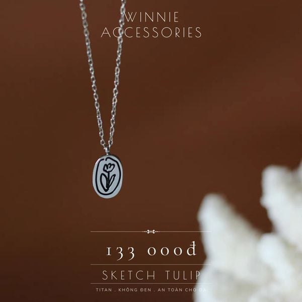  Dây chuyền Titan Sketch Tulip B 