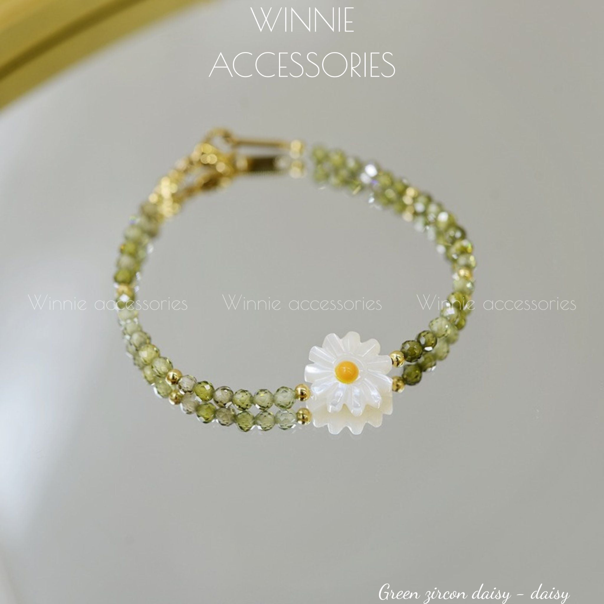  Lắc tay Titan Green Zircon Daisy 