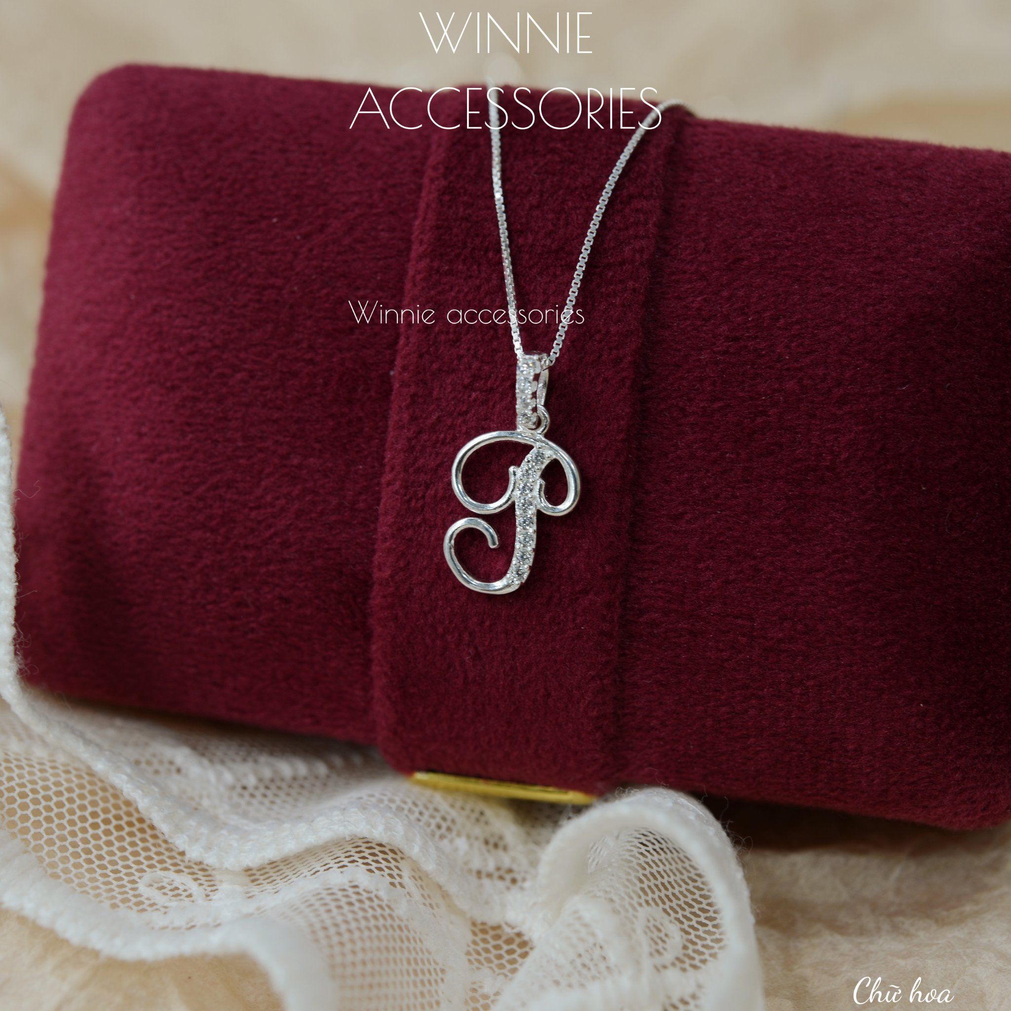  Dây chuyền Bạc S925 Chữ hoa 