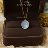  Dây chuyền titan Aqua nacre 