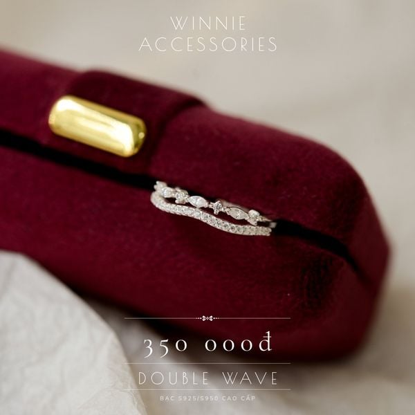  Nhẫn Bạc S925 Double Wave 