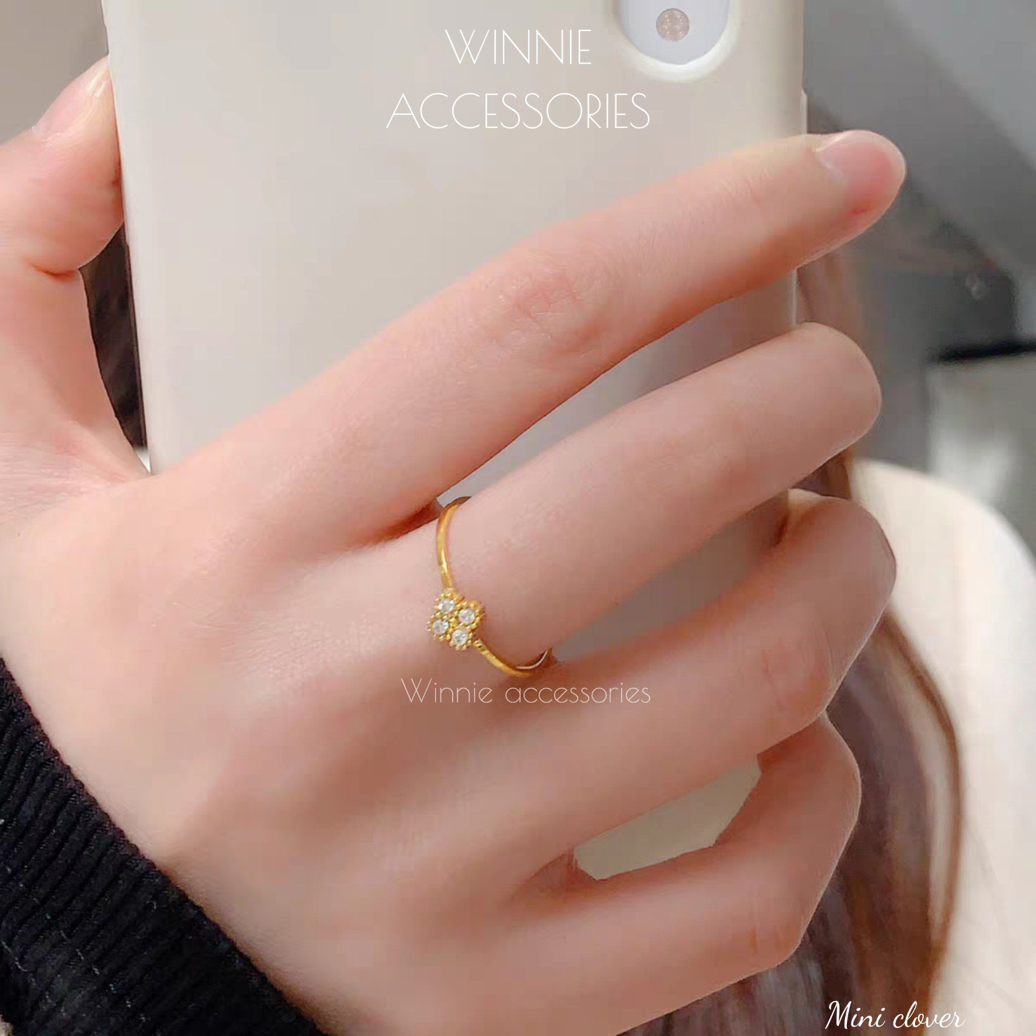  Nhẫn Titan Mini Clover 