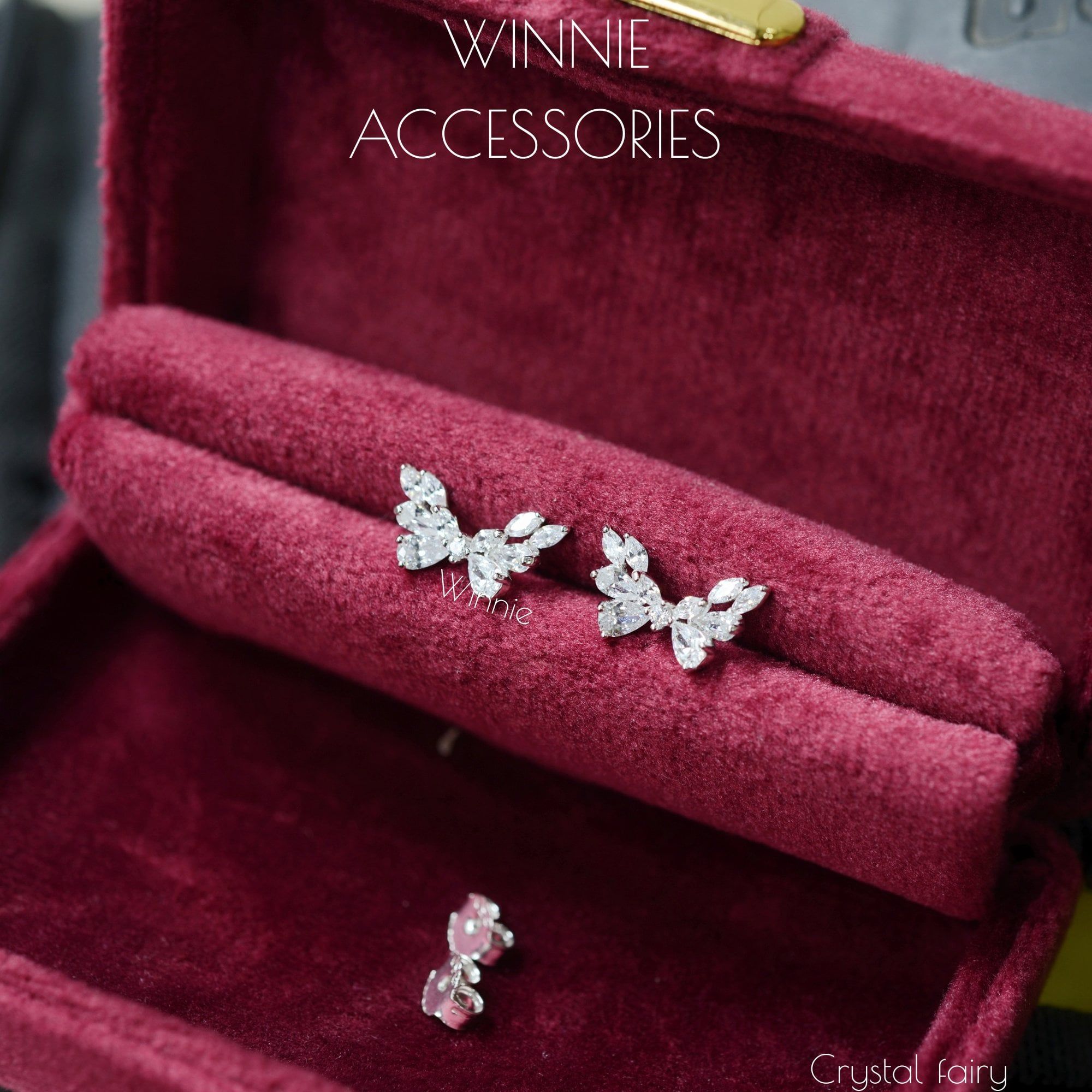  Hoa tai Bạc S925 Crystal Fairy 