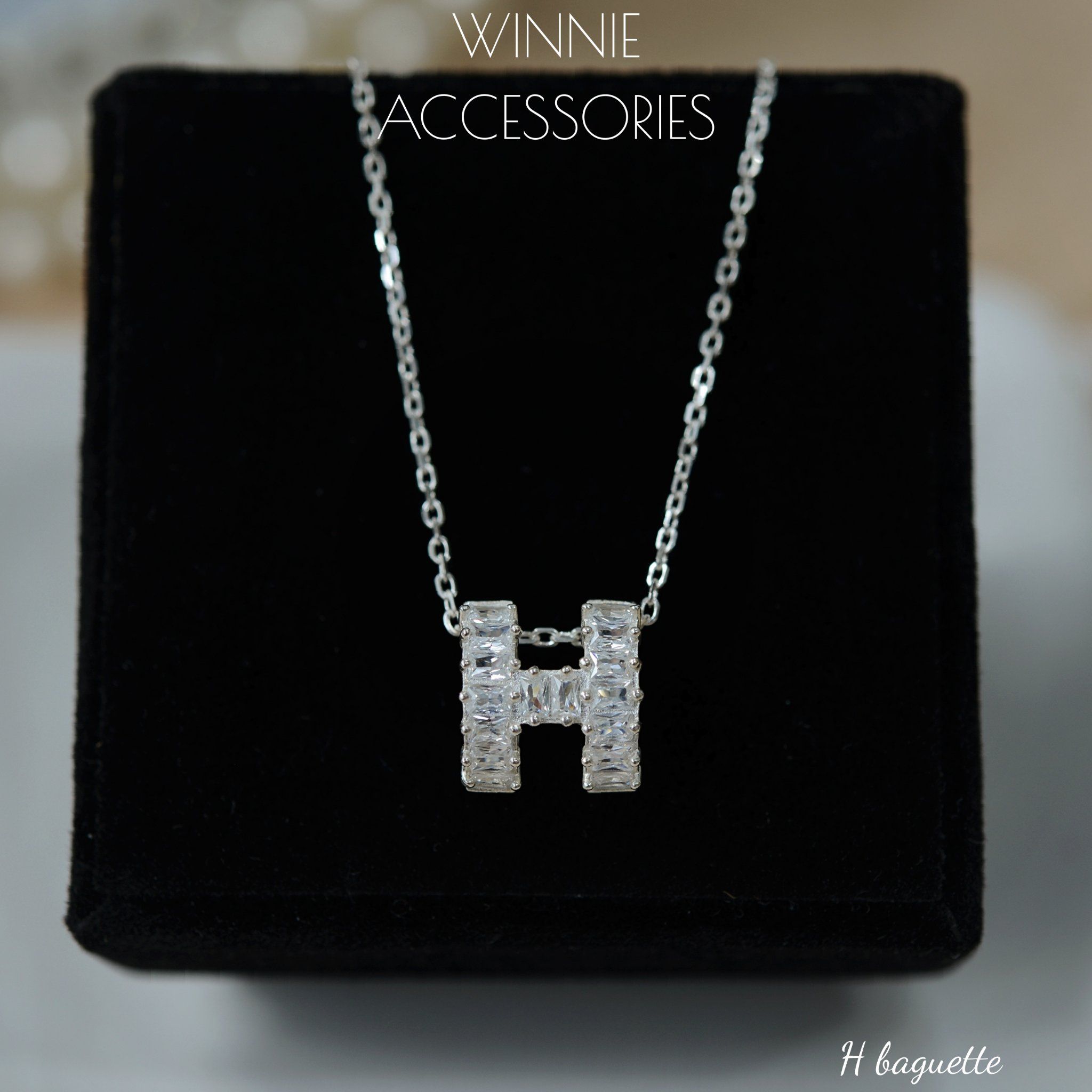  Dây chuyền Bạc S925 H Baguette 