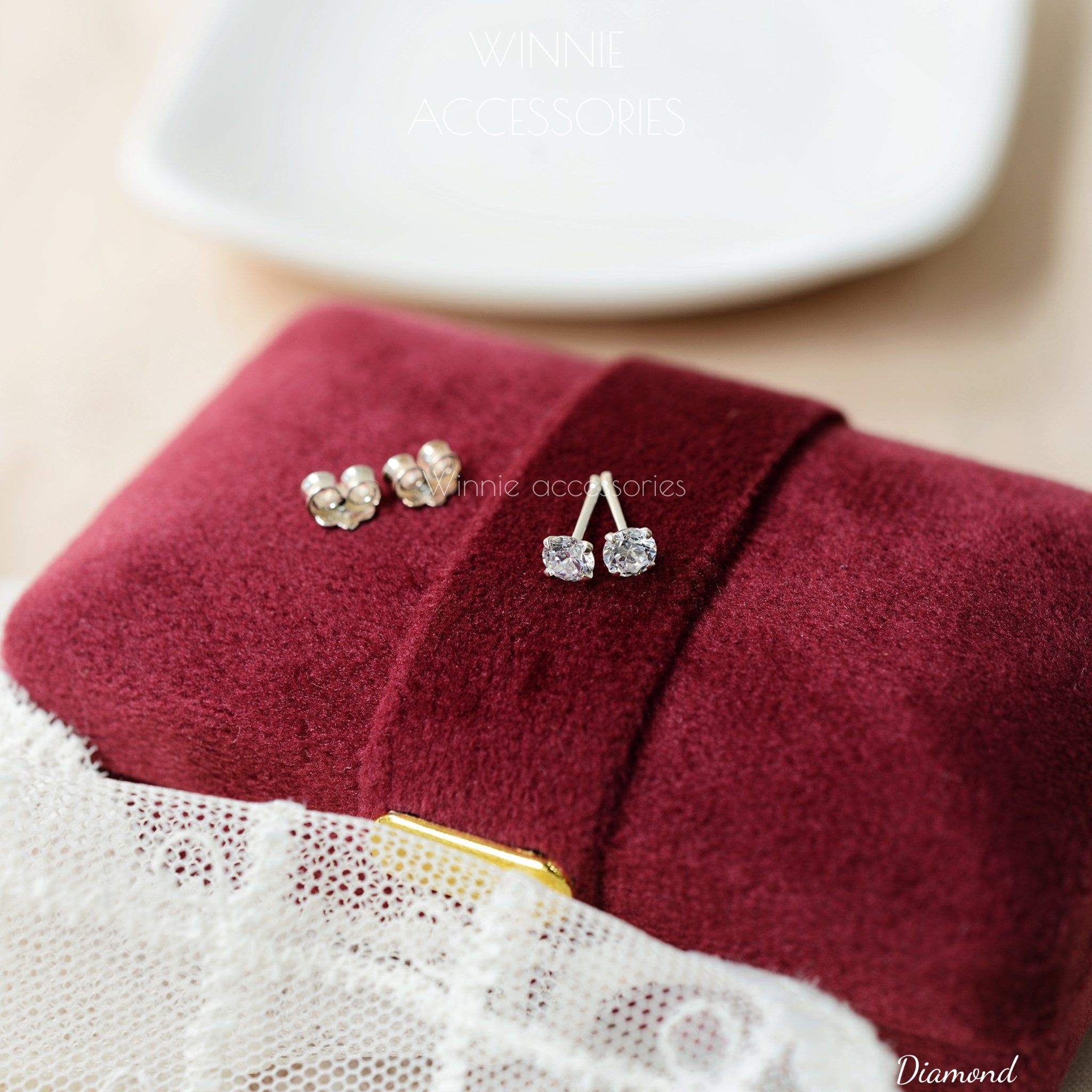  Hoa tai Bạc S925 Diamond 