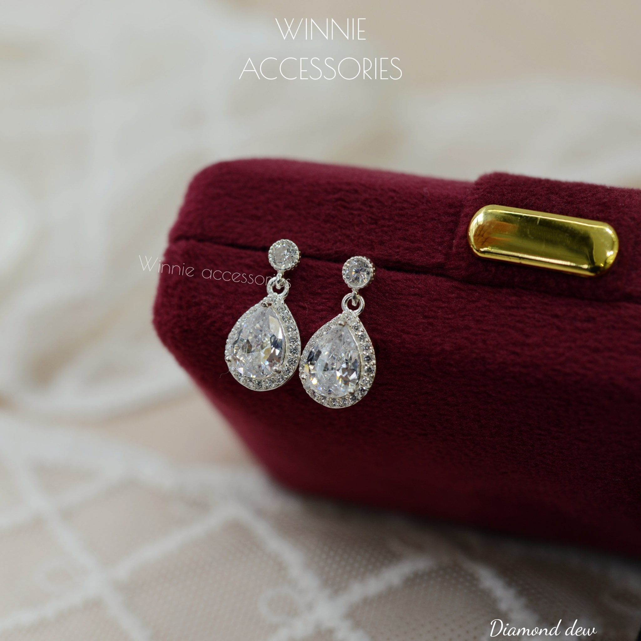  Hoa tai Bạc S925 Diamond Dew 