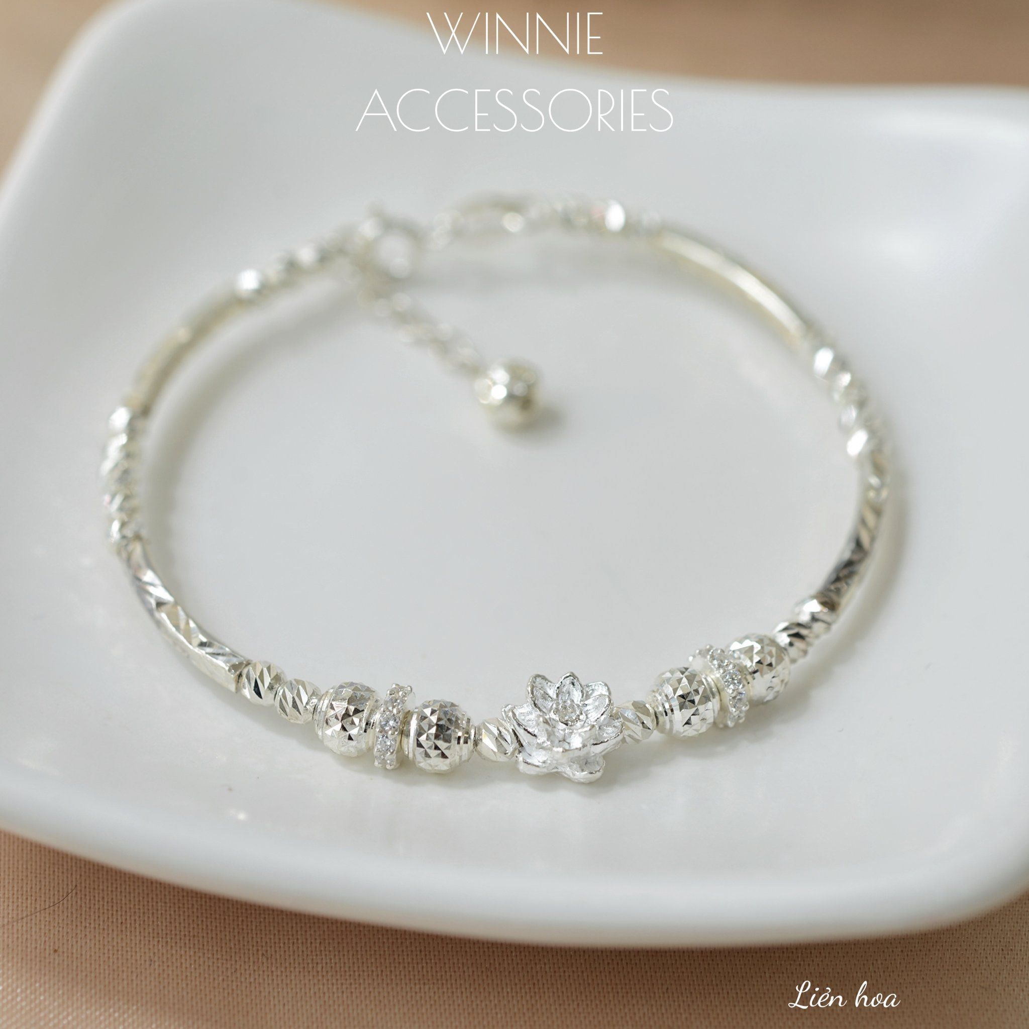  Vòng tay Bạc S925 Liên Hoa 