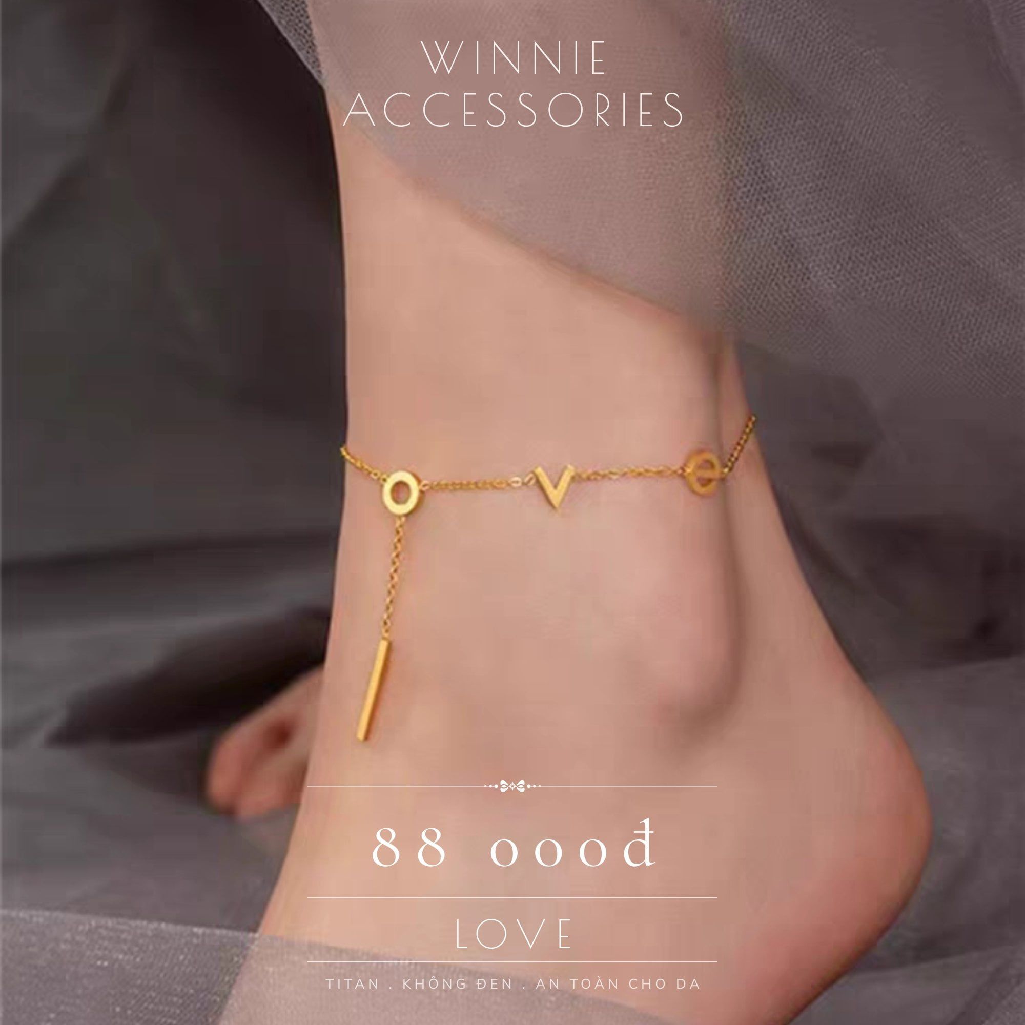  Lắc chân titan Love VG 
