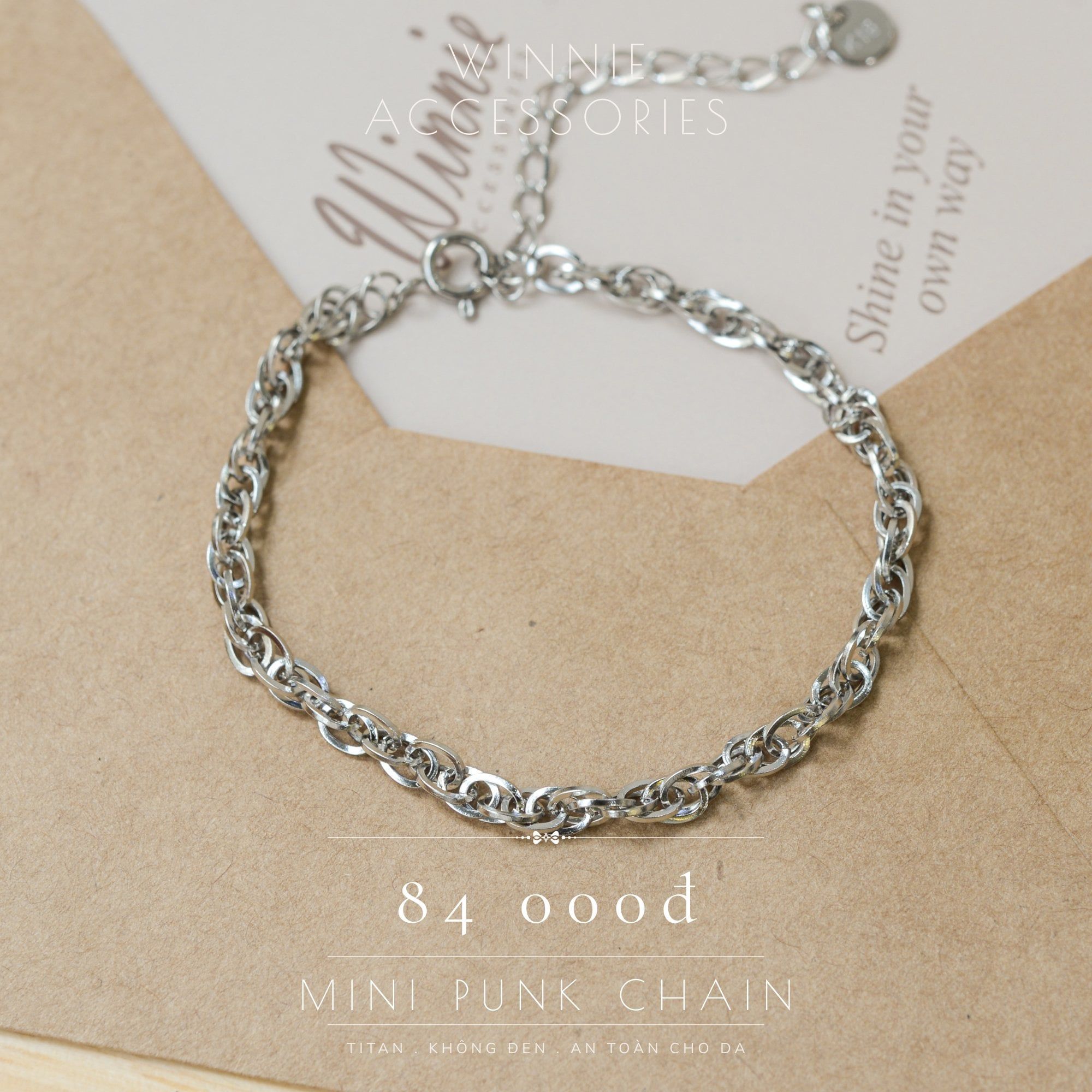  Lắc tay Titan Mini punk chain 