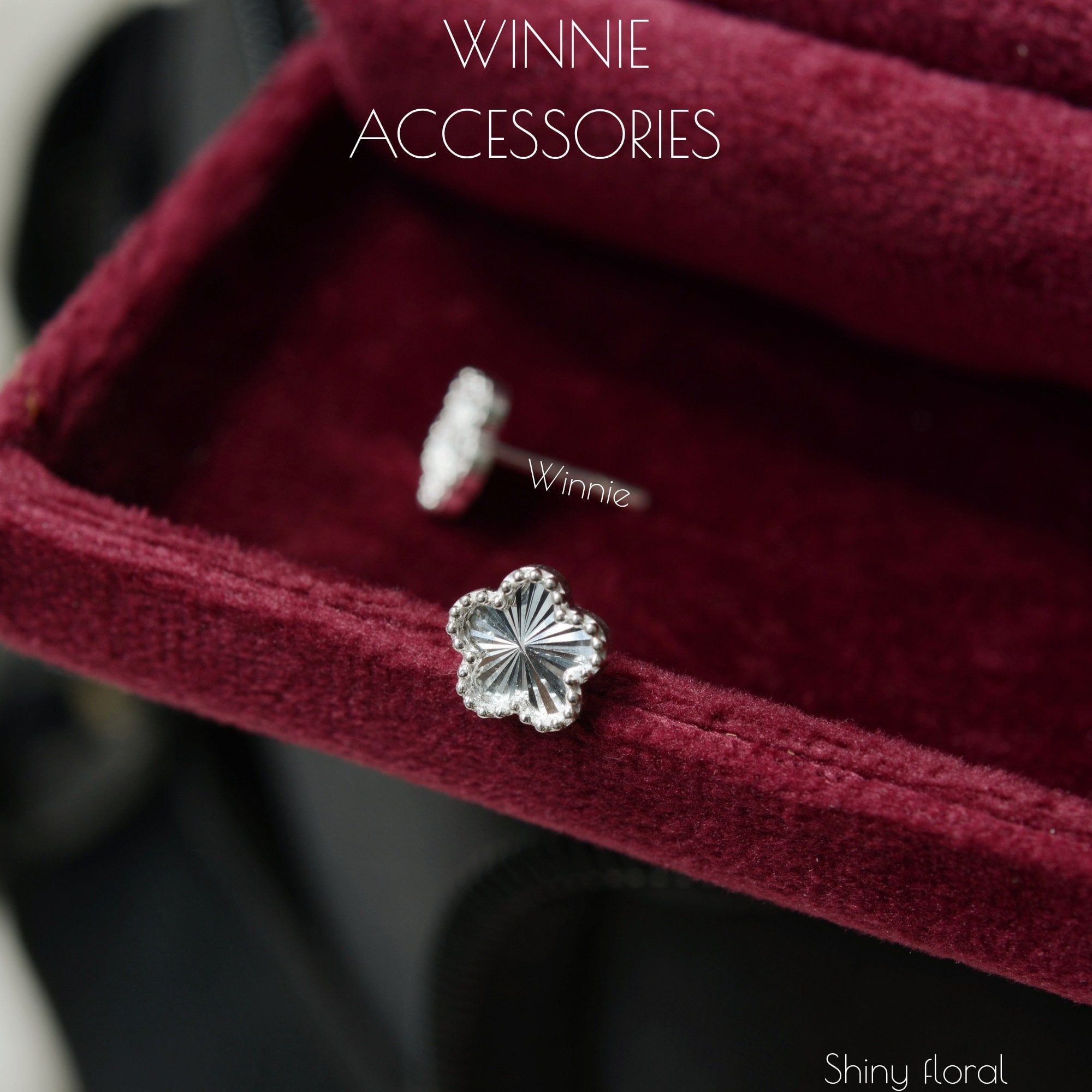  Hoa tai Bạc S925 Shiny Floral 