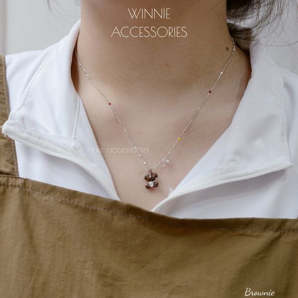  Dây chuyền Bạc S925 Brownie (đã xi bạch kim) 