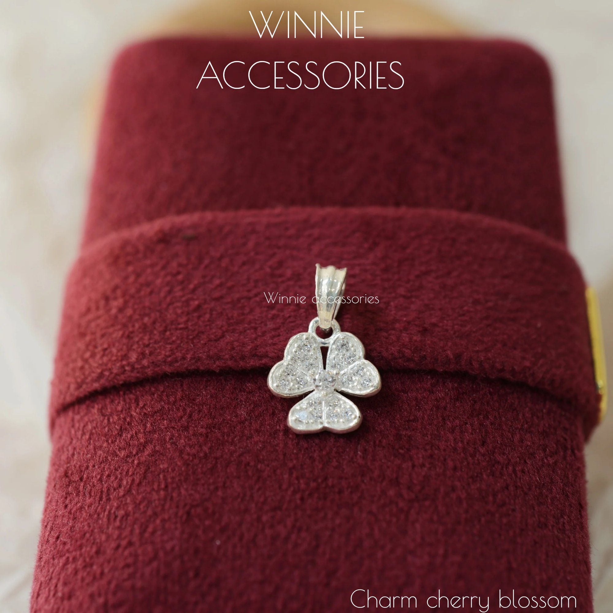  Charm Dây chuyền Bạc S925 Cherry Blossom (không kèm dây) 
