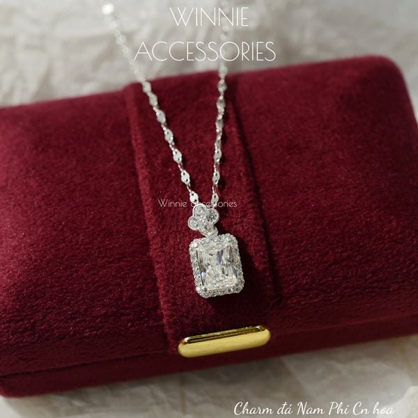  Charm Dây chuyền Bạc S925 Đá Nam Phi Cn Hoa (không kèm dây) 