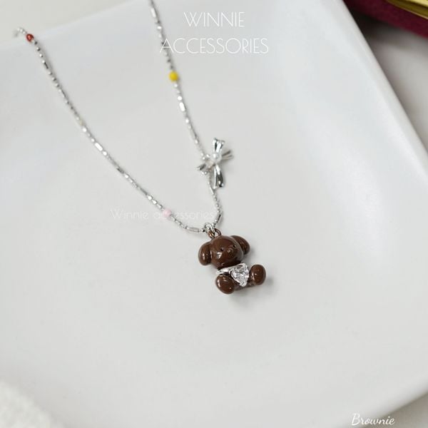 Dây chuyền Bạc S925 Brownie (đã xi bạch kim) 