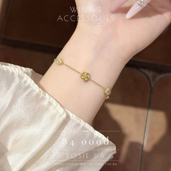  Lắc tay Titan Rosie đá VG 