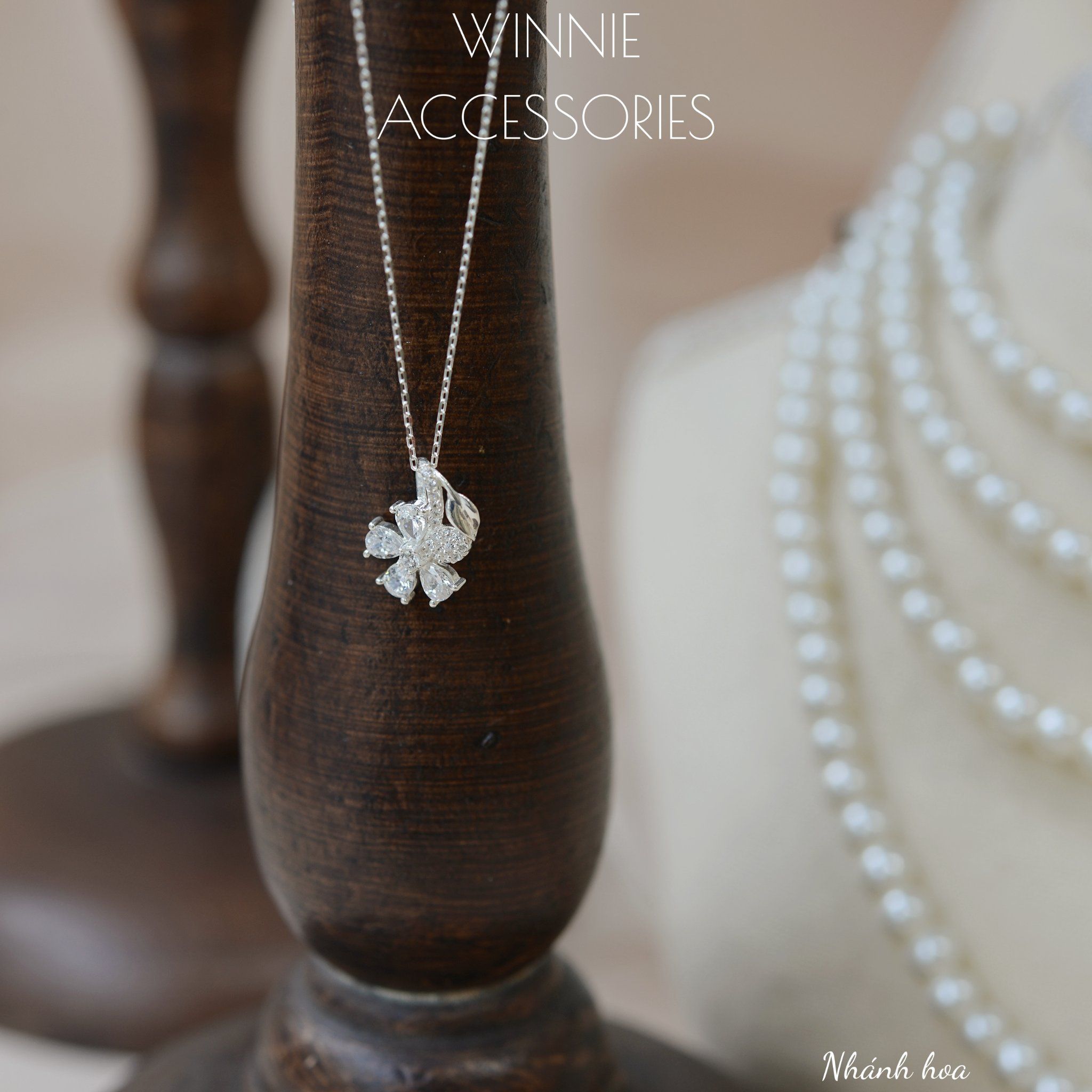  Dây chuyền Bạc S925 Nhánh hoa 