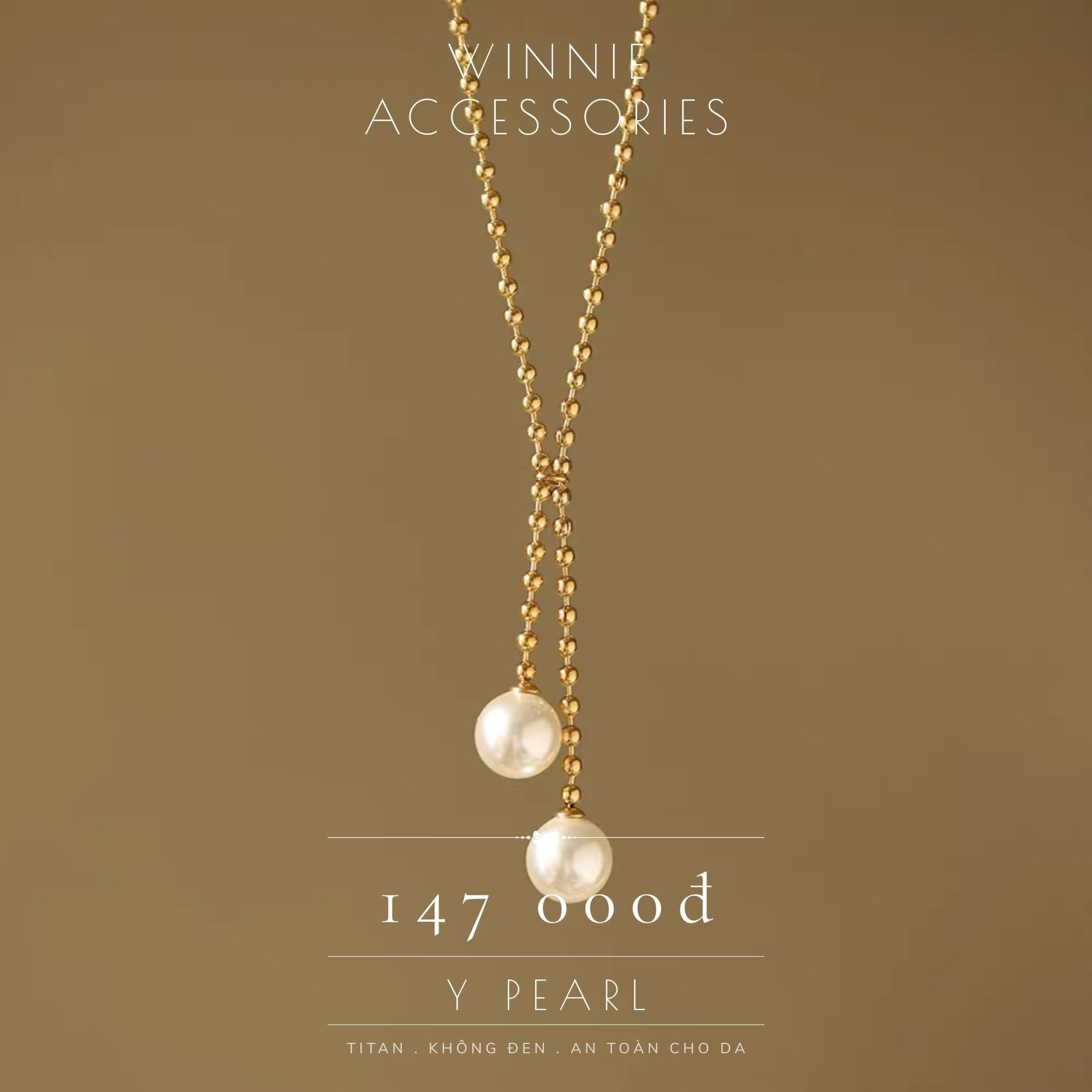  Dây chuyền Titan Y pearl VG 