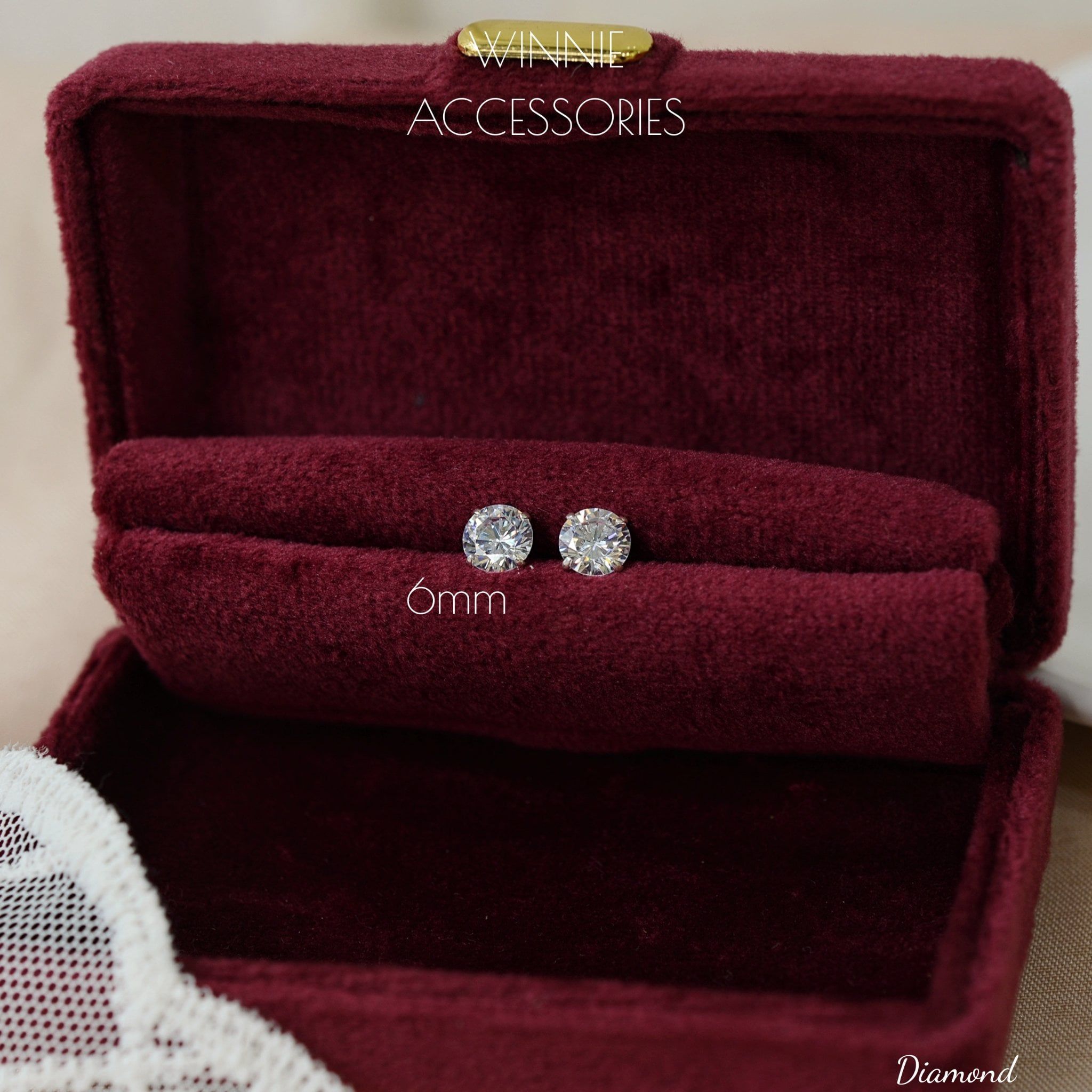  Hoa tai Bạc S925 Diamond 