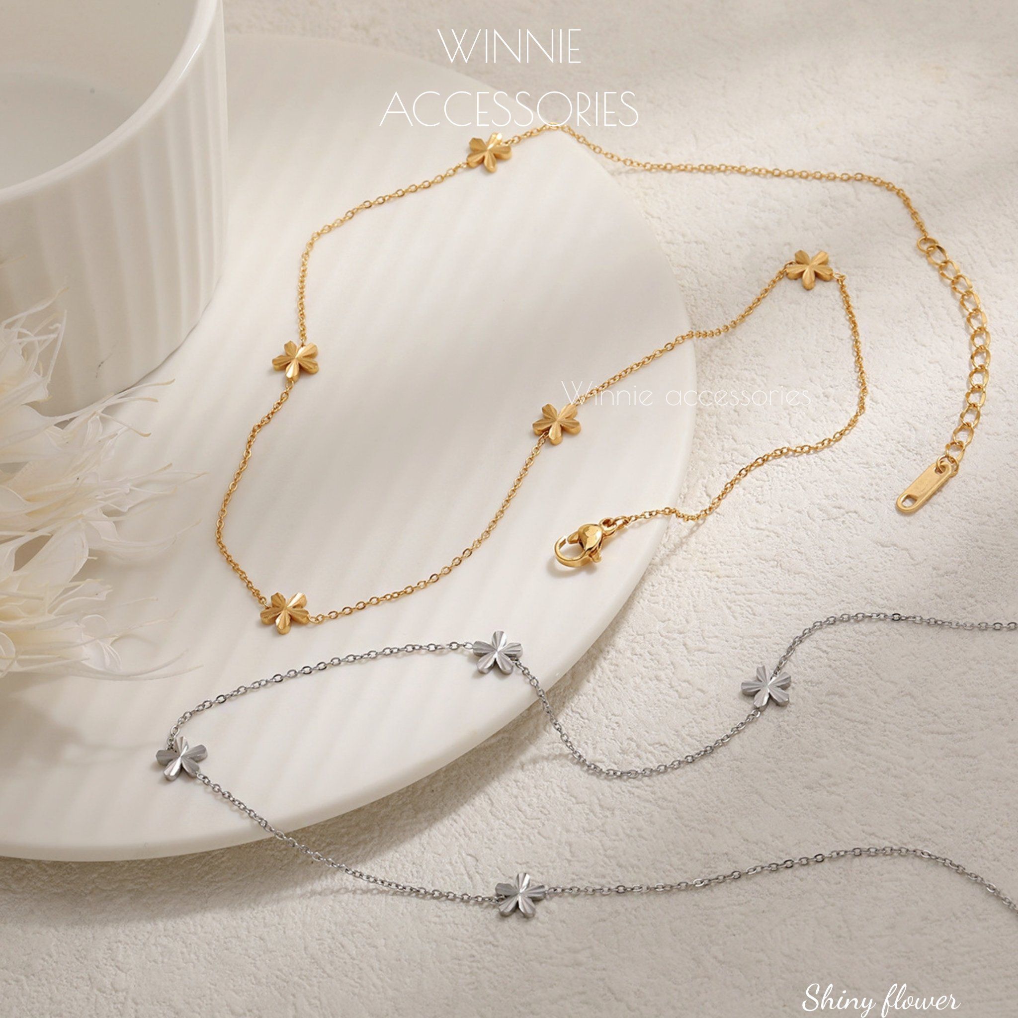  Dây chuyền Titan Shiny Flower 