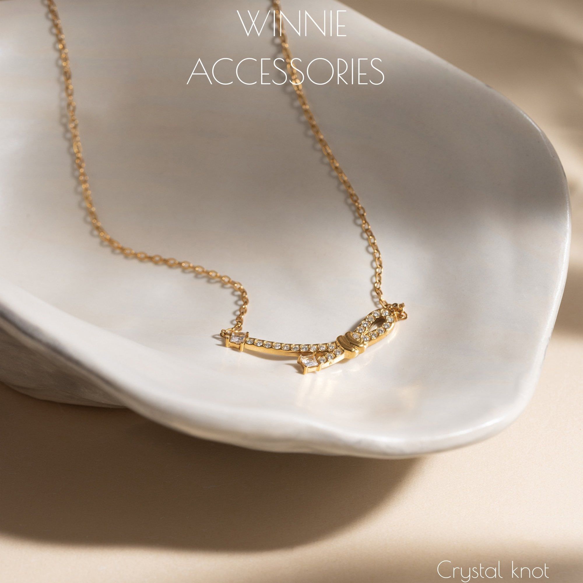  Dây chuyền Titan Crystal knot 