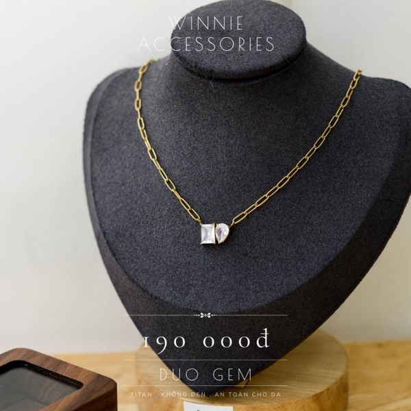  Dây chuyền Titan Duo Gem 