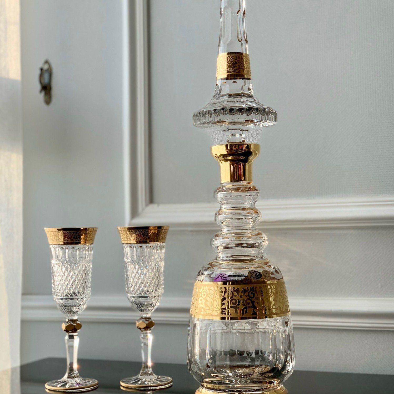 Bình Rượu Khảm Vàng Romantic Ales 40295