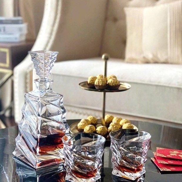 Bộ Chai Cốc Casablanca Crystal Bohemia