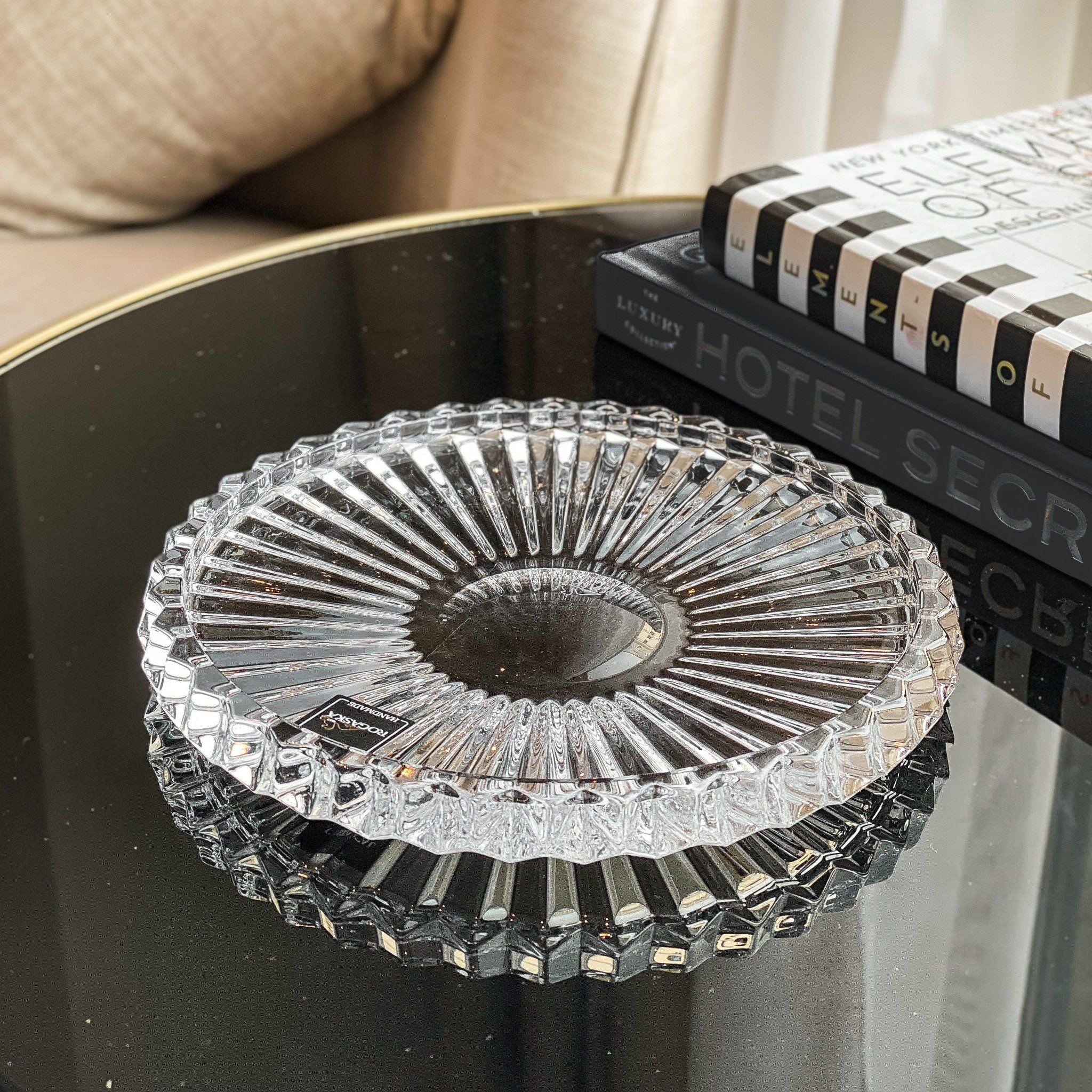 Đĩa Pha Lê Crown Jewel 18cm