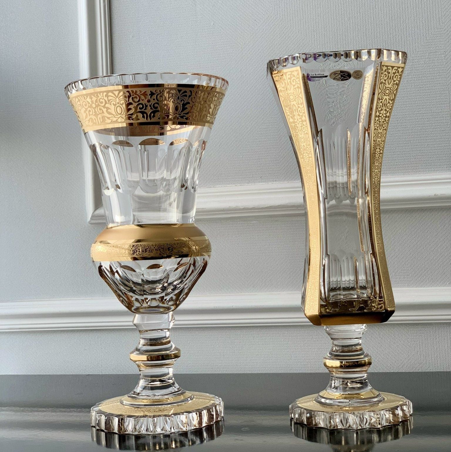 Lọ Hoa Ales Khảm Vàng 80839 33cm