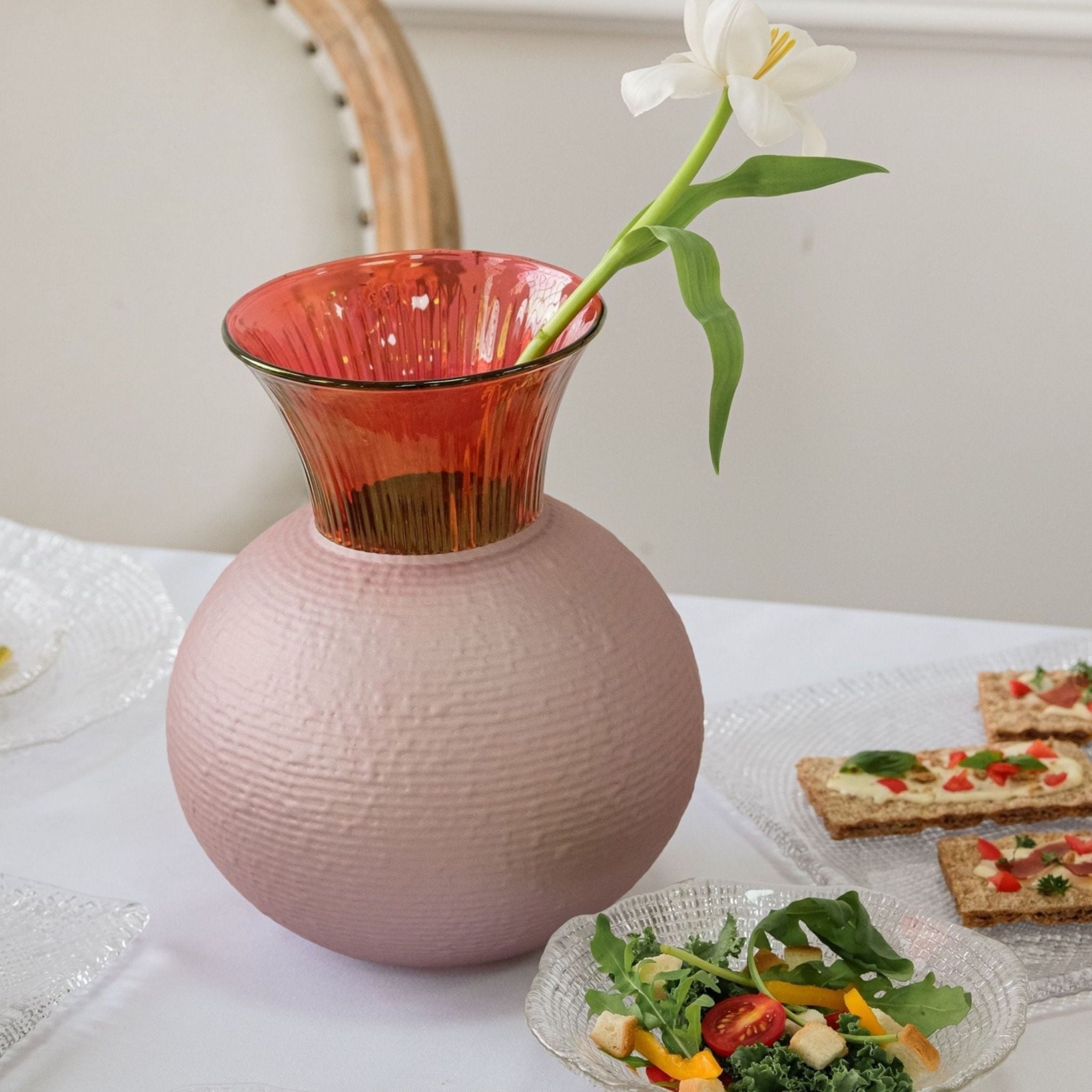 Lọ Hoa Ophelia Fuchsia 25cm