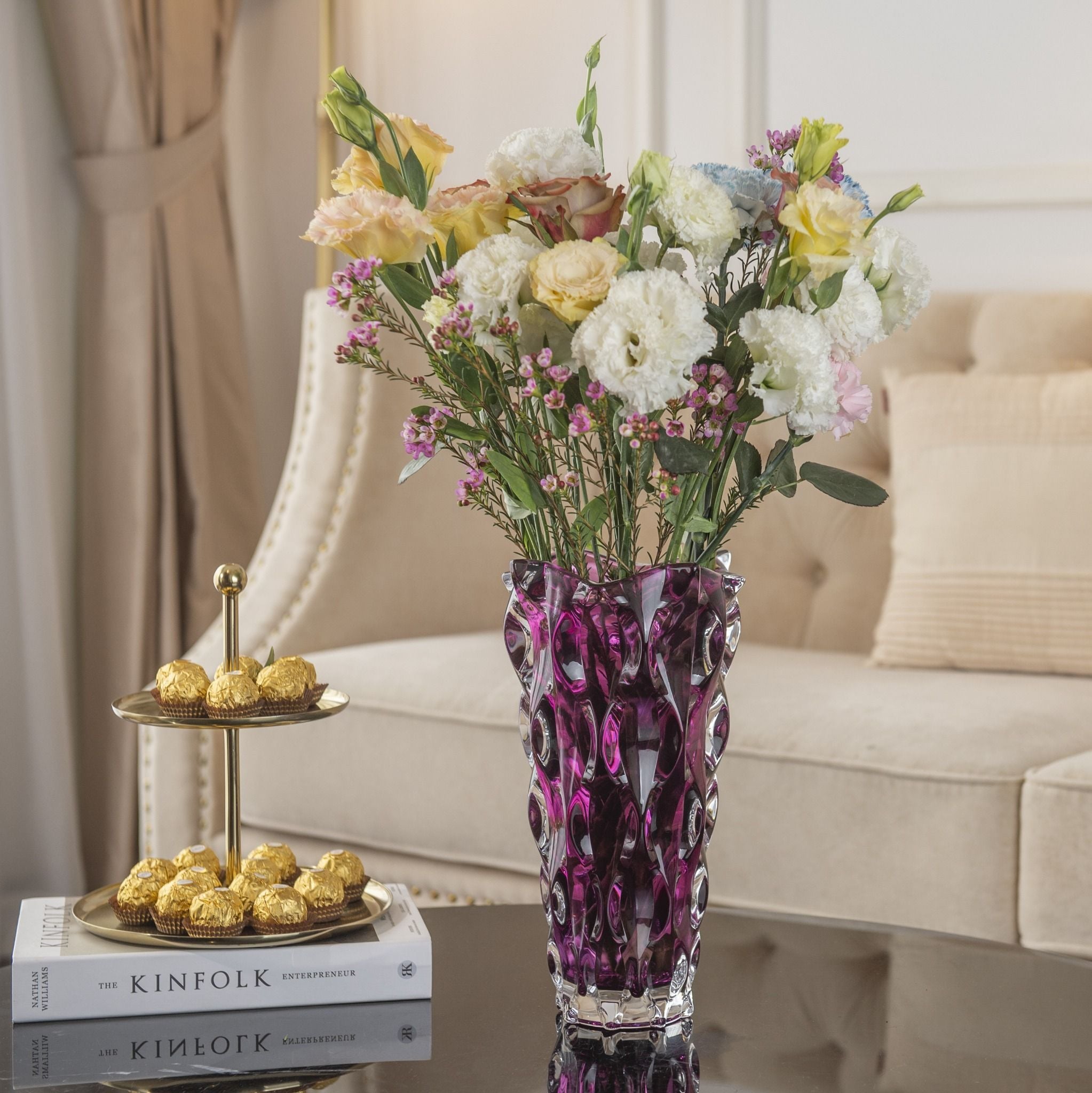 Lọ Hoa Samba Tím 30.5cm