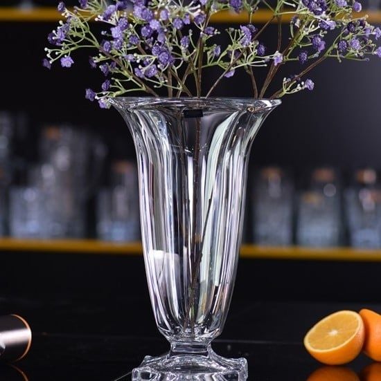 Lọ Hoa Chân Đế Vuông Trơn Magma 33cm