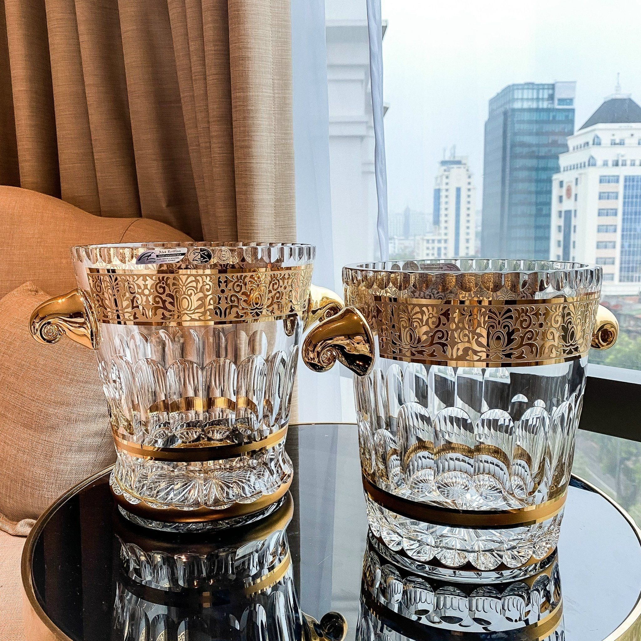 Xô Đá Khảm Vàng Romantic Ales 20.5cm