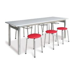 Bàn Ăn Công Nghiệp Inox 1m4 mặt Inox BA01i-14