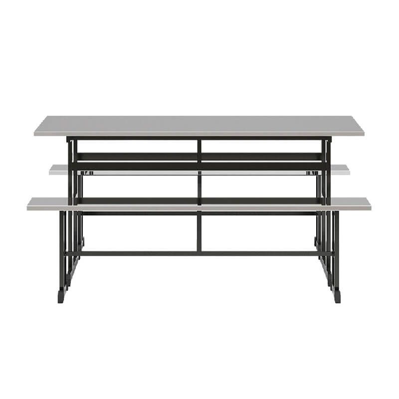 Bộ Bàn Ăn Công Nghiệp mặt Inox BA05