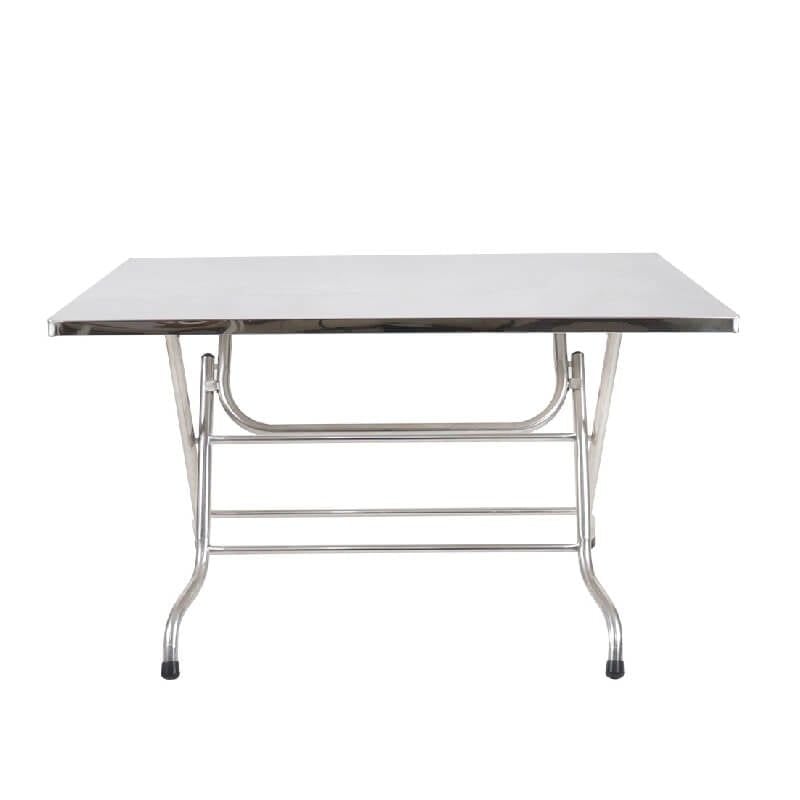 Bàn Ăn Gấp Gọn inox bo góc 1m2 BCN712A