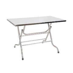 Bàn Ăn Gấp Gọn inox bo góc 1m2 BCN712A