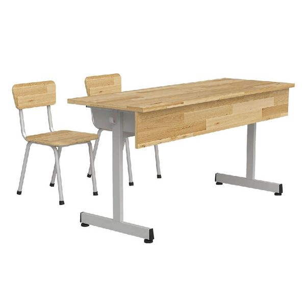 Mẫu Bàn Học Sinh lớp 3-5 BHS101BG gỗ tự nhiên