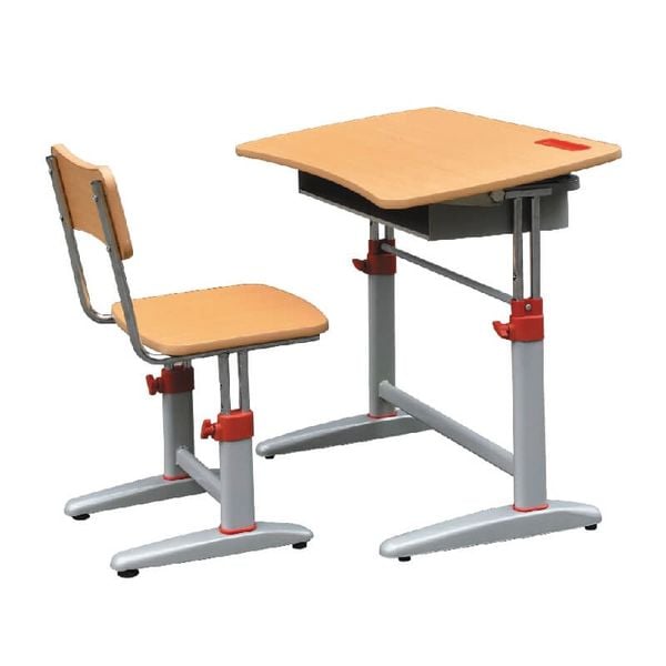 Bộ Bàn Học Sinh Cấp 1 gỗ Melamine trơn BHS20-1