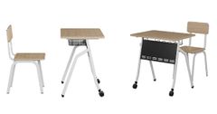 Bộ Bàn Ghế Học Sinh BHS41B gỗ Melamine bánh xe