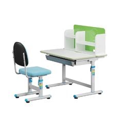 Bộ Bàn Ghế Học Sinh có giá sách, nâng hạ thông minh BHS31 gỗ Melamine
